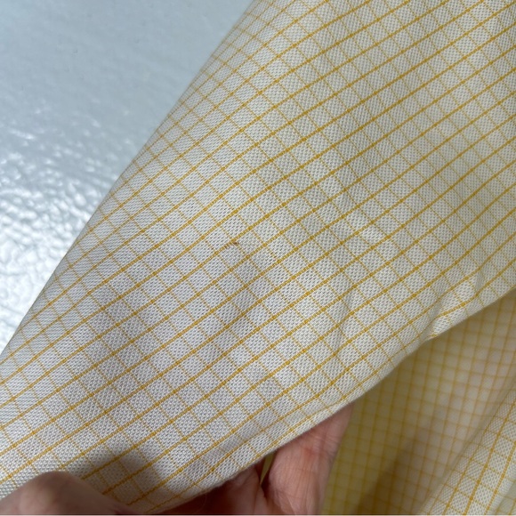 Madeleine Finn Sporting Whites Orange and White Plaid Men's Shirt Size Large - Picture 9 of 12